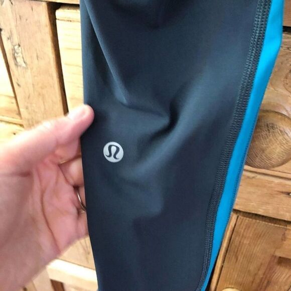 Lululemon 6 Wild Twist 7/8 Tight *25" Gravity / Pacific Teal / Teal Blue - Picture 7 of 8